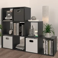 Treppenregal Anthrazit 142.4 x 107.8 cm Vicco