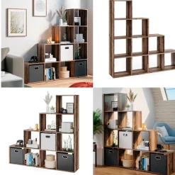 Treppenregal Antikholz 142.5 x 140 cm Vicco