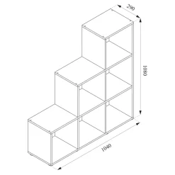 Treppenregal Beton 107.2 x 107.8 cm Vicco