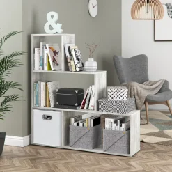 Treppenregal Grau 116.8 x 123.2 cm Vicco