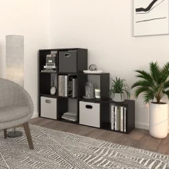 Treppenregal Schwarz 142.4 x 107.8 cm Vicco