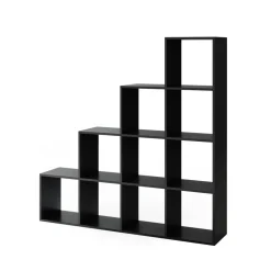 Treppenregal Schwarz 142.5 x 140 cm Vicco