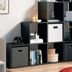 Treppenregal Schwarz 142.5 x 140 cm Vicco