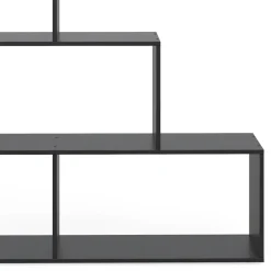 Treppenregal Schwarz 116.8 x 123.2 cm Vicco