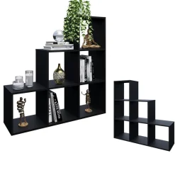 Treppenregal Schwarz 107.2 x 107.8 cm Vicco