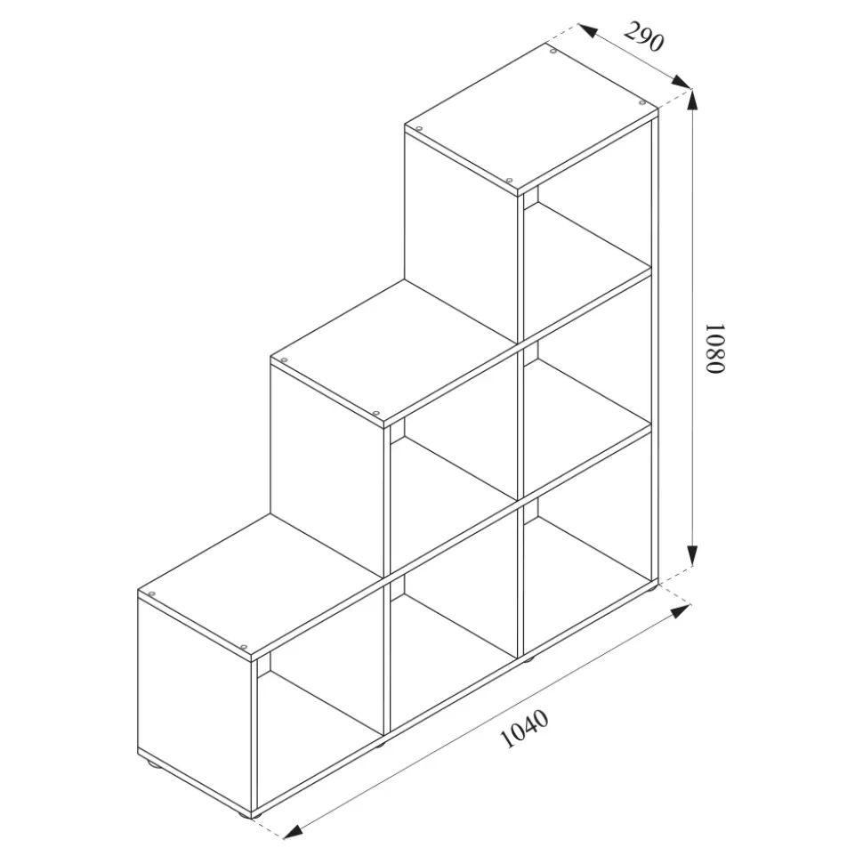 Treppenregal Weiß 107.2 x 107.8 cm Vicco