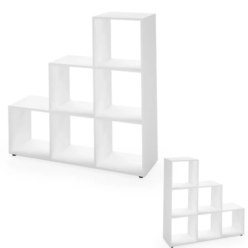 Treppenregal Weiß 107.2 x 107.8 cm Vicco