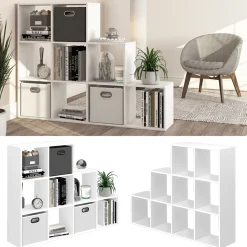 Treppenregal Weiß 142.4 x 107.8 cm Vicco