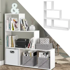 Treppenregal Weiß 116.8 x 123.2 cm Vicco