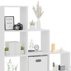 Treppenregal Weiß 142.5 x 140 cm Vicco