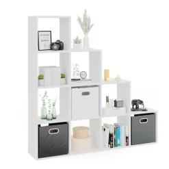 Treppenregal Weiß 142.5 x 140 cm Vicco