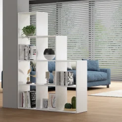 Treppenregal Aramis Weiß 103.5 x 144 cm 9 Fächer Vicco