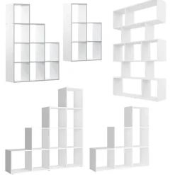 Treppenregal Aramis Weiß 103.5 x 144 cm 9 Fächer Vicco