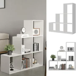 Treppenregal Theresa Weiß 104 x 108 cm 6 Fächer Vicco