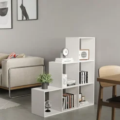 Treppenregal Theresa Weiß 104 x 108 cm 6 Fächer Vicco