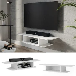 Tv-Schrank Lorio Weiß 105 x 18.2 cm offene Fächer Vicco