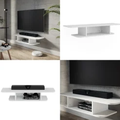 Tv-Schrank Lorio Weiß 105 x 18.2 cm offene Fächer Vicco