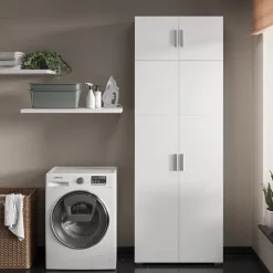 Universalschrank Ingo Weiß 80 x 182.4 cm mit Schrankaufsatz Vicco