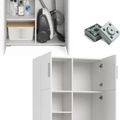 Universalschrank Ingo Weiß 80 x 182.4 cm mit Schrankaufsatz Vicco