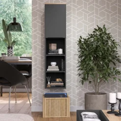 Universalschrank Wido Anthrazit/Sonoma 30.2 x 120 cm mit einer Tür Vicco