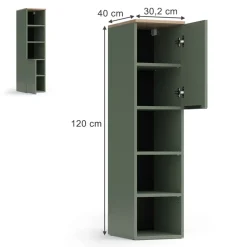Universalschrank Wido Grün 30.2 x 120 cm mit einer Tür Vicco