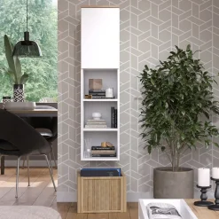 Universalschrank Wido Weiß/Sonoma 30.2 x 120 cm mit einer Tür Vicco