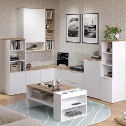 Universalschrank Wido Weiß/Sonoma 30.2 x 120 cm mit einer Tür Vicco