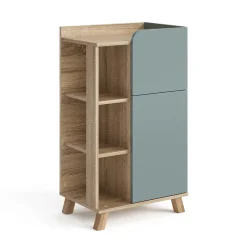 Unterschrank Karen Sonoma/Blau 50 x 90 cm mit Tür und Schublade Vicco