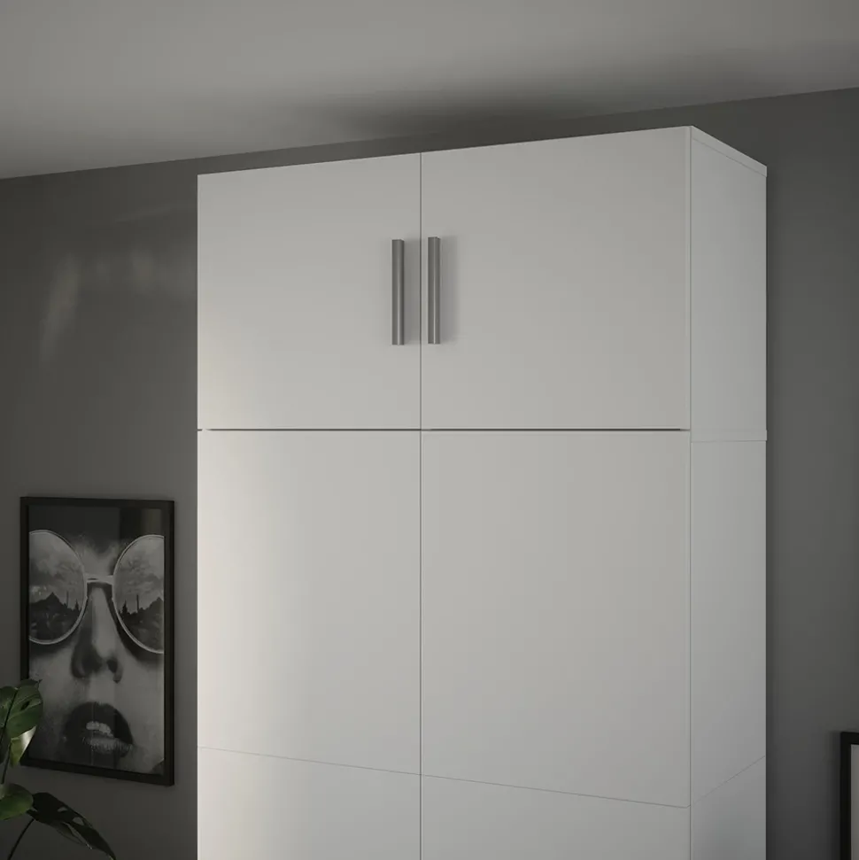 Vicco Aufsatzmodul "Ingo", Weiß, 80 x 40 cm mit 2 Türen