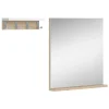 Vicco Badezimmerspiegel "Henri", Weiß/Artisan-Eiche, 50 x 51.6 cm mit Regal