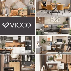 Vicco Badmöbel-Set Grün/Artisan Viola, bestehend aus Badspiegelschrank, Waschbeckenunterschrank, Midischrank, Hochschrank - Mehr Stauraum ohne Bodenfläche zu nutzen