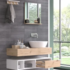 Vicco Badmöbel-Set Weiß Henri, bestehend aus Bad Spiegelschrank, Waschbeckenunterschrank, Midischrank - Mehr Stauraum ohne Bodenfläche zu nutzen