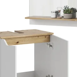 Vicco Badmöbel-Set Weiß Marelle, bestehend aus Bad Spiegelschrank, Waschbeckenunterschrank, Hochschrank - Praktische Aufbewahrung für Badutensilien