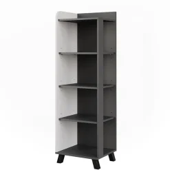 Vicco Badregal Anthrazit/Weiß Karen 40x128x35 cm - Die Badezimmermöbel, Mehr Ordnung im Badezimmer durch übersichtliche Ablage