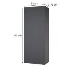 Vicco Badschrank Anthrazit Gloria 33x84x22 cm - hängender Badezimmerschrank, Unterschrank- und Hängeschrank-Kombination