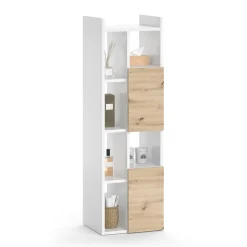 Vicco Badschrank Weiß Alf 36x117x36 cm - Wäscheschrank, Mehr Stauraum ohne Bodenfläche zu nutzen