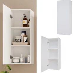Vicco Badschrank Weiß Gloria 33x84x22 cm - hängender Badezimmerschrank, Unterschrank- und Hängeschrank-Kombination