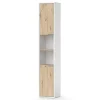 Vicco Badschrank Weiß Henri 30x165x30 cm - Wäscheschrank, Mehr Stauraum ohne Bodenfläche zu nutzen