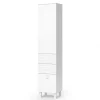 Vicco Badschrank Weiß Sola 40x192x37 cm - Wäscheschrank, Viel Stauraum oben und unten