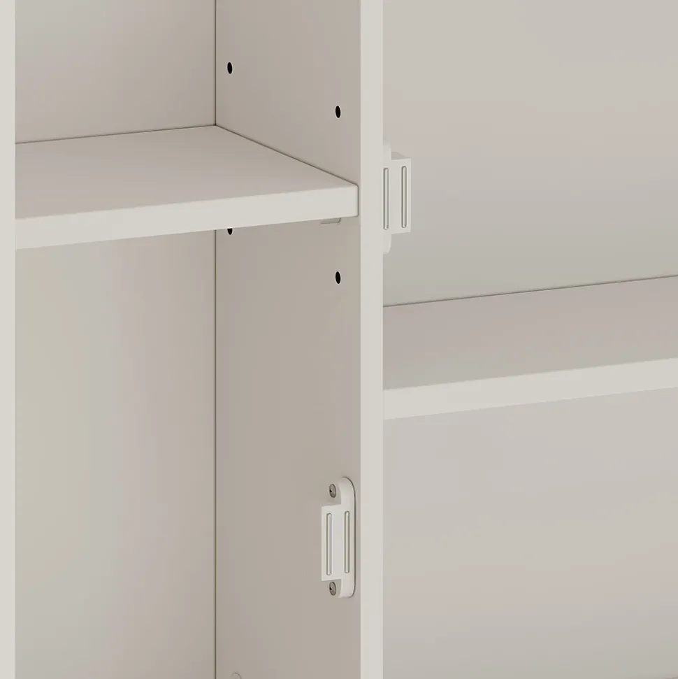 Vicco Badspiegelschrank Weiß Rosario 68x49x17 cm - Badezimmerschrank mit Spiegel, Viel Stauraum oben und unten