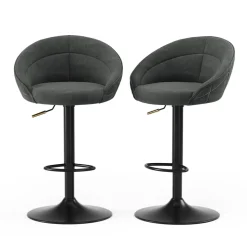 Vicco Barhocker Goldamo, Hocker für die Bar, Anthrazit, 58.5 x 84.5 cm 2er-Set