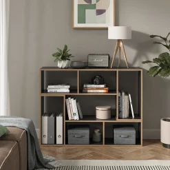 Vicco Bücherregal Tetrix, Regal für Bücher, Anthrazit, 112.8 x 56.4 cm 2er Set