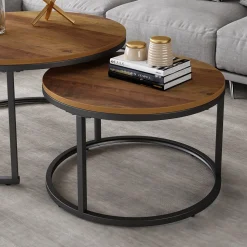 Vicco Couchtisch Set Montreal, 2-teiliger Sofatisch, Antikholz, 77 x 40 cm 2 Teile