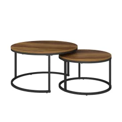 Vicco Couchtisch Set Montreal, 2-teiliger Sofatisch, Antikholz, 77 x 40 cm 2 Teile