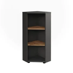 Vicco Eckmidischrank Anthrazit/Artisan Irma 33x81x33 cm - Die Badezimmermöbel, Ideal für kleine Bäder oder enge Räume