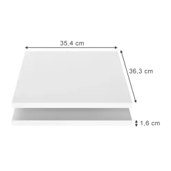 Vicco Einlegeboden "Claus", Weiß, 2er Set