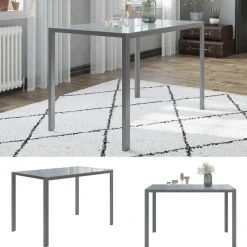 Vicco Esstisch "Grand", Grau, 120 x 75 cm