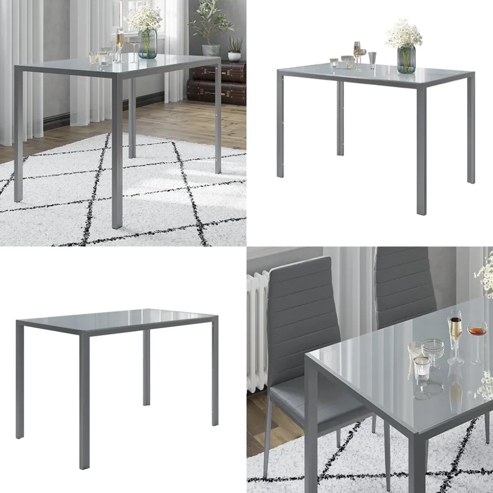 Vicco Esstisch "Grand", Grau, 120 x 75 cm