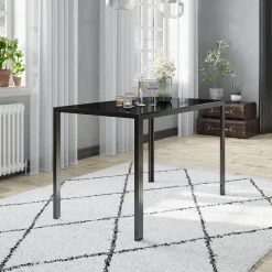 Vicco Esstisch Grand, Tisch für das Esszimmer, Schwarz, 120 x 75 cm