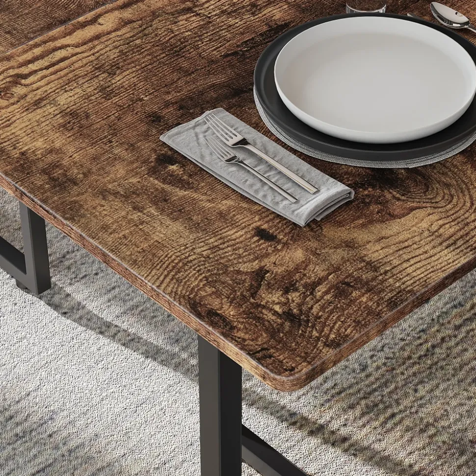 Vicco Esstisch "Merido", Eiche rustikal/Schwarz, 140 x 80 cm